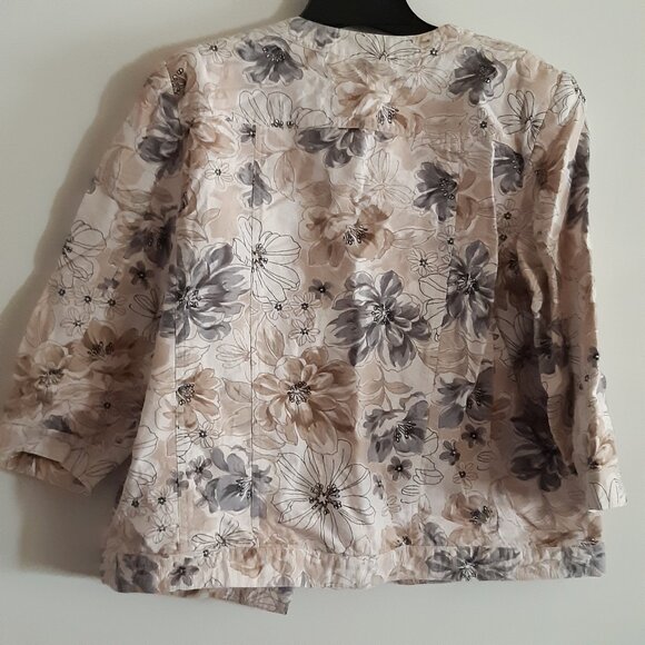 Alfred Dunner Floral Print Blazer Size 14 - Picture 2 of 9